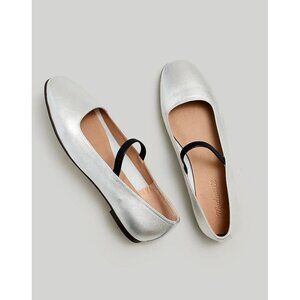 Madewell The Greta Ballet Flat in Silver